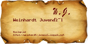 Weinhardt Juvenál névjegykártya